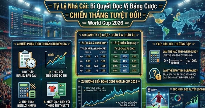 Tỷ Lệ Nhà Cái: Bí Quyết Đọc Vị Bảng Cược Để Chiến Thắng Tuyệt Đối